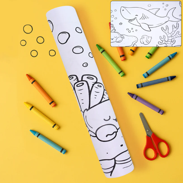 Fun & Educational Coloring Roll for Kids – Creative Learning Activity (2 Pc)