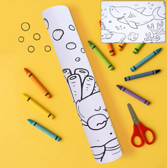 Fun & Educational Coloring Roll for Kids – Creative Learning Activity (2 Pc)